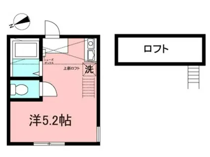 G・Aパーク鶴ヶ峰(ワンルーム/2階)の間取り写真