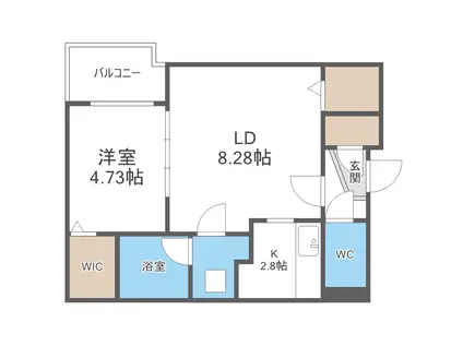 コローレ819(1LDK/2階)の間取り写真
