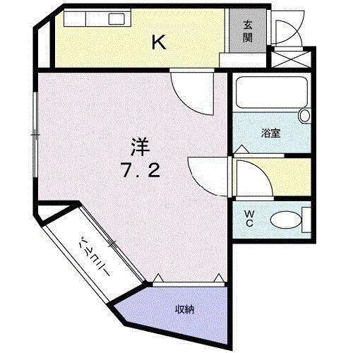 アネックス銀座(1K/3階)の間取り写真