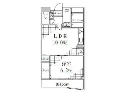 260131ラポール西大島イースト(1LDK/5階)の間取り写真