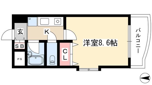 シティライフ本郷(1K/5階)の間取り写真