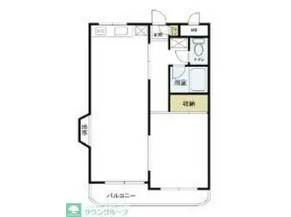 ユア南台(1LDK/2階)の間取り写真