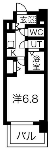 フォーリアライズ城東ネオス(1K/7階)の間取り写真