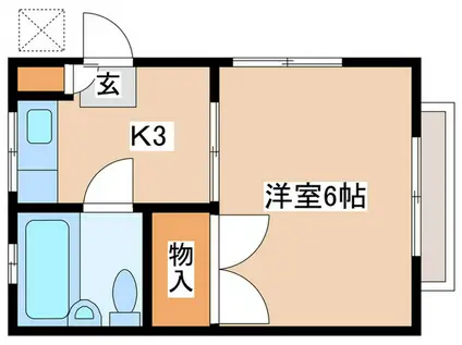 プライム・ロード(ワンルーム/2階)の間取り写真