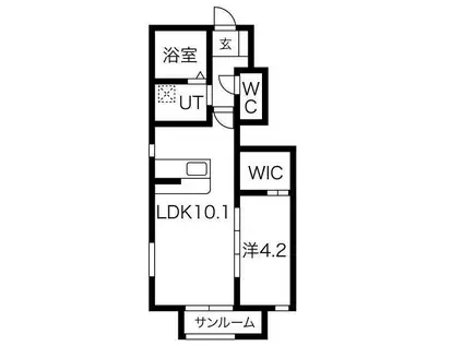 柏崎1丁目ハウス(1LDK/1階)の間取り写真