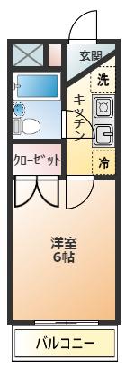 MTウエスト(1K/3階)の間取り写真