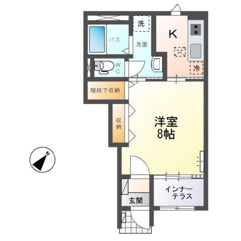 リッチハーベスト III(1K/1階)の間取り写真