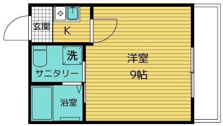 メゾンブランシュ(1K/3階)の間取り写真