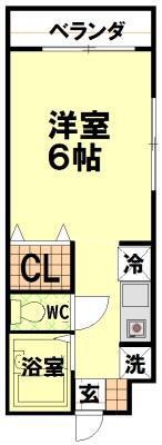 メリッサAマンション(1K/3階)の間取り写真