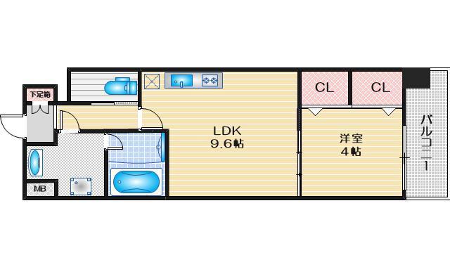 レジディア千里藤白台(1LDK/5階)の間取り写真