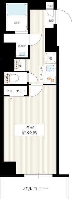 XEBEC東日暮里II(1K/7階)の間取り写真