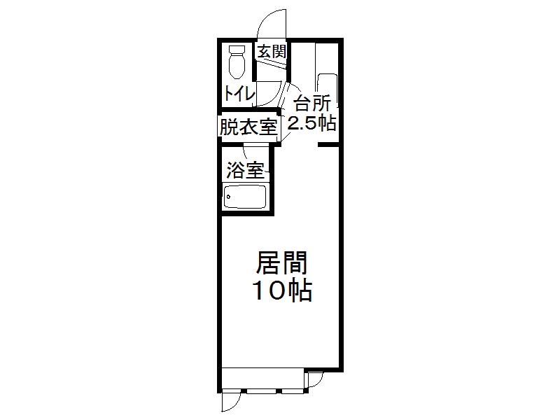 ハイツアンビシャス(ワンルーム/2階)の間取り写真