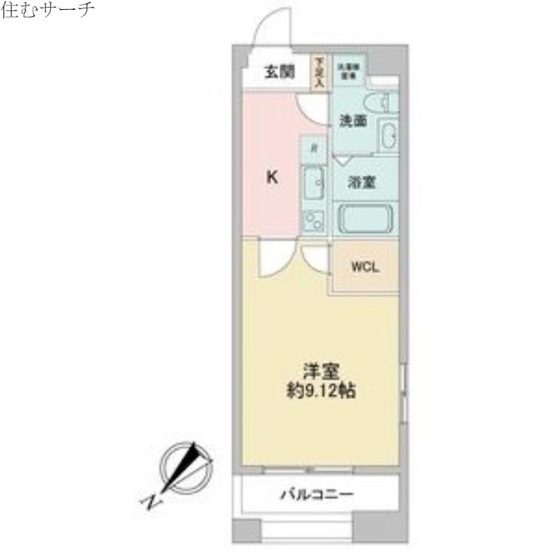 GRAN DUKE四日市(1K/6階)の間取り写真