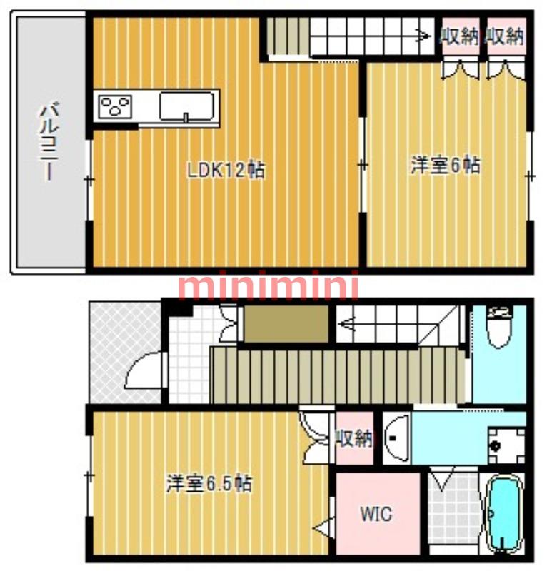 LOGEMENT LE LAIT(2LDK/1階)の間取り写真