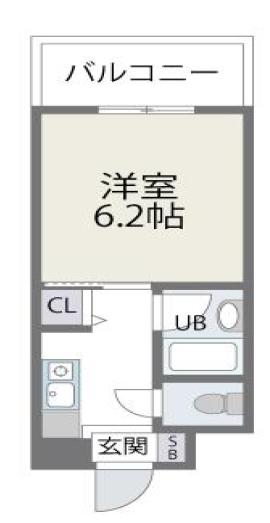 アバンダント21(1K/8階)の間取り写真