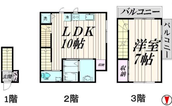 ユーズジャルダンIII(1LDK/1階)の間取り写真