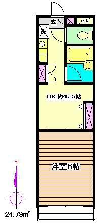 TATS松原(1DK/2階)の間取り写真
