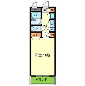 サンモール(1K/11階)の間取り写真