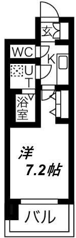 レジュールアッシュ塚本レジデンス(1K/5階)の間取り写真