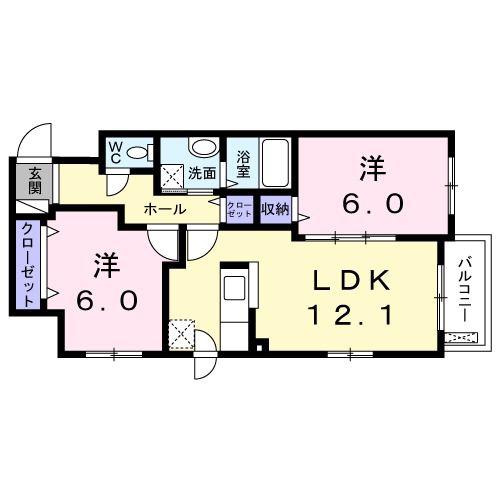 リアライズII(2LDK/2階)の間取り写真