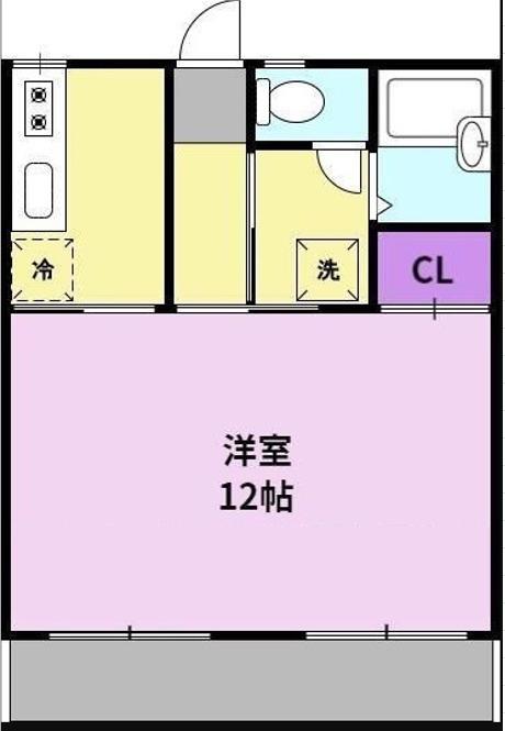 カーサ・エスメラルダA(1K/1階)の間取り写真