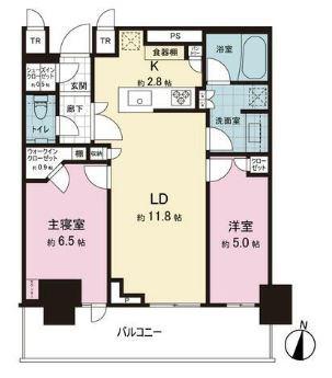 パークタワー西新宿(2LDK/15階)の間取り写真