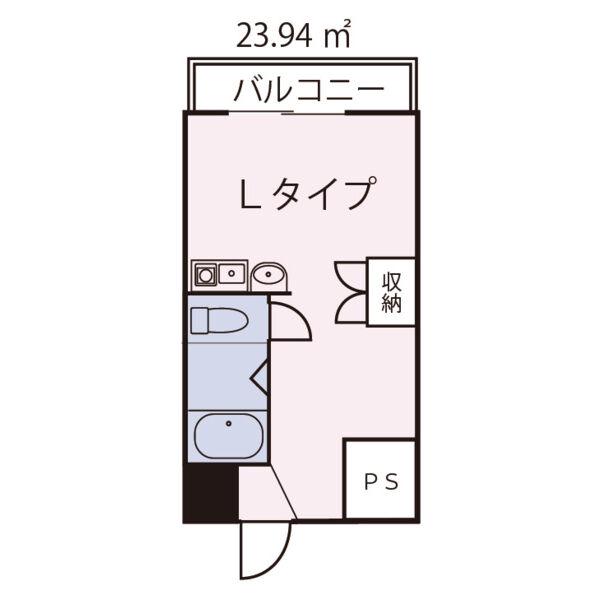 ドミール今池(1K/10階)の間取り写真