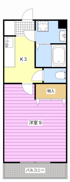 遠州鉄道 新浜松駅 徒歩28分 3階建 築17年(1K/2階)の間取り写真
