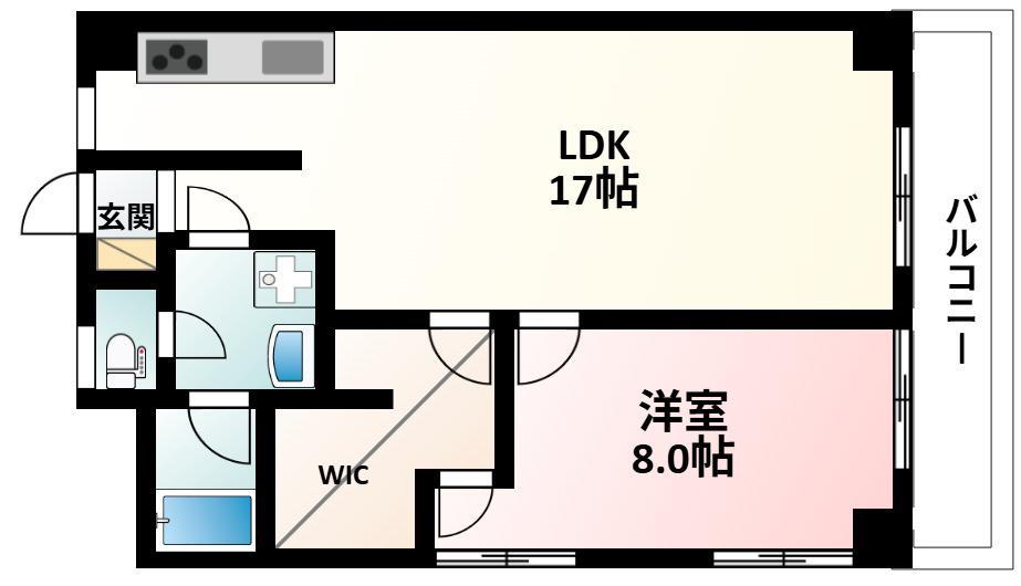 サンハイツ(1LDK/2階)の間取り写真