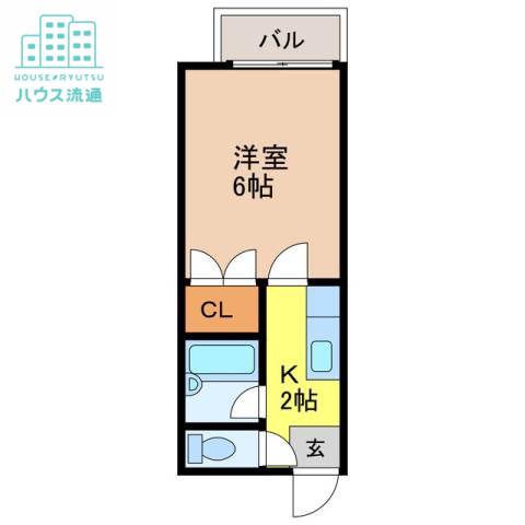 サンパール三原A棟(1K/1階)の間取り写真