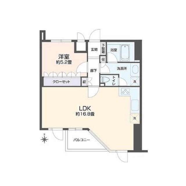 リエトコート四谷(1LDK/4階)の間取り写真