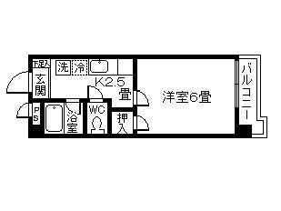 ビラヤマダ(1K/5階)の間取り写真
