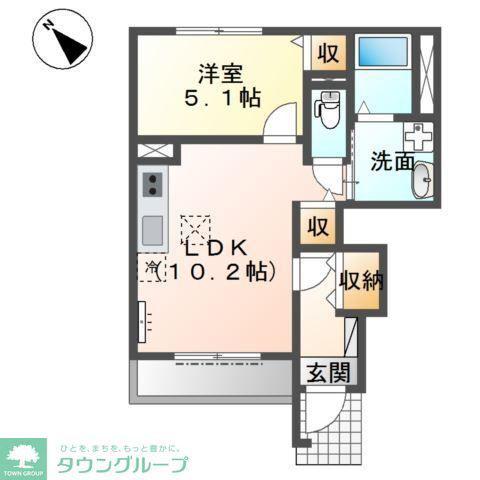 スターマイン(1LDK/1階)の間取り写真