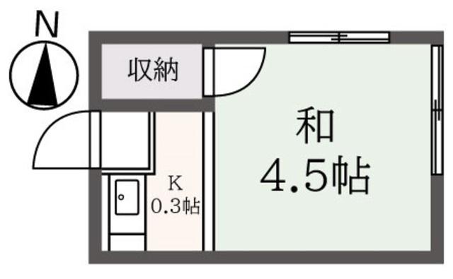 クラインハウス(1K/2階)の間取り写真