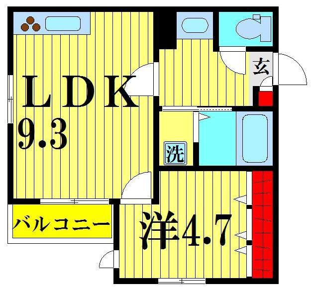 MAISON DE K(1LDK/2階)の間取り写真
