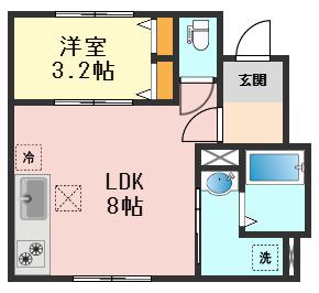 リーブルファイン新小岩(1LDK/1階)の間取り写真
