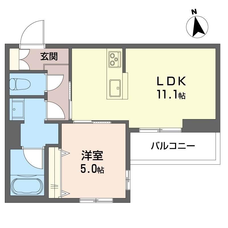 プローテ(1LDK/3階)の間取り写真
