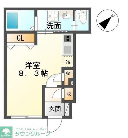 クレール長町(ワンルーム/1階)の間取り写真