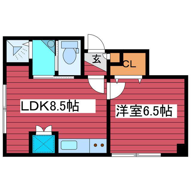 ライブマーケット月寒東(1LDK/3階)の間取り写真