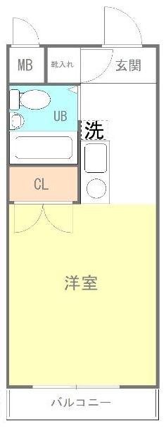 メインステージ中井駅前(ワンルーム/3階)の間取り写真