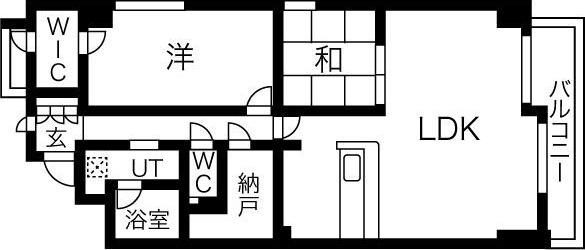ヴェルドミールユモト(2LDK/5階)の間取り写真