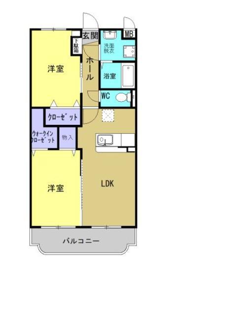 ロイヤルガーデン村田(2LDK/2階)の間取り写真