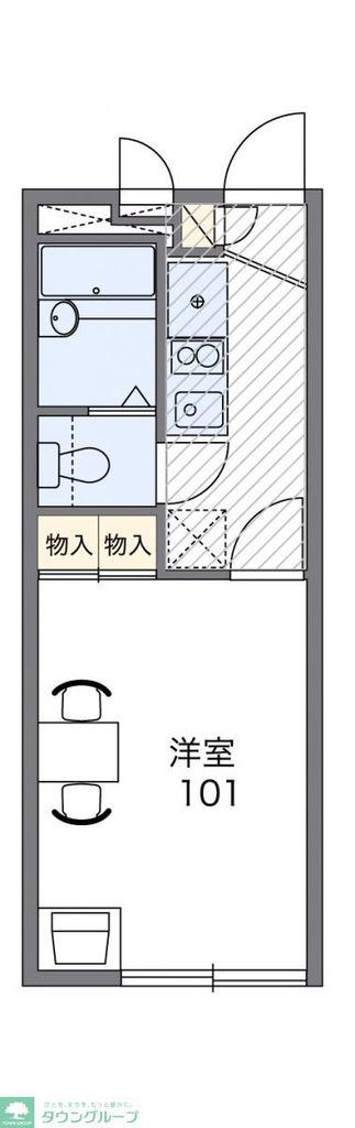 レオパレスヴィラージュ(1K/1階)の間取り写真