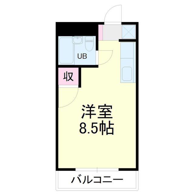 グレイス第2マンション(ワンルーム/5階)の間取り写真