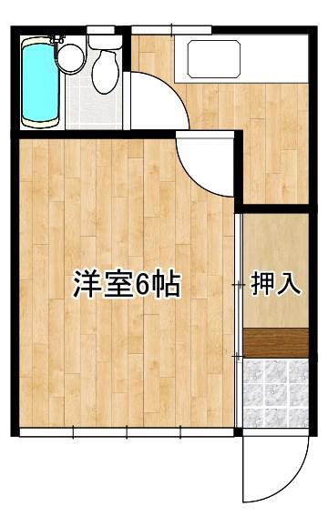 コーポ上乃木(1K/1階)の間取り写真