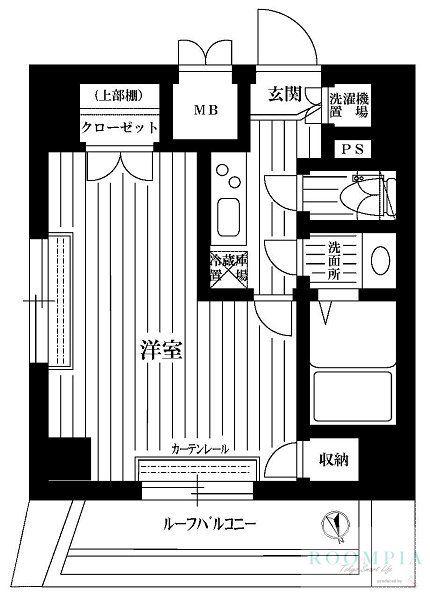 ルーブル神楽坂(1K/8階)の間取り写真