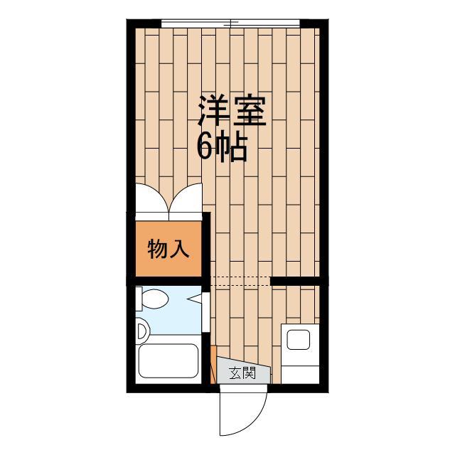 シャインホープ(ワンルーム/1階)の間取り写真