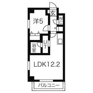 T-COURT(1LDK/3階)の間取り写真
