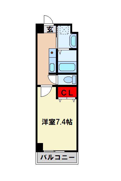 エスティハイム20(1K/5階)の間取り写真