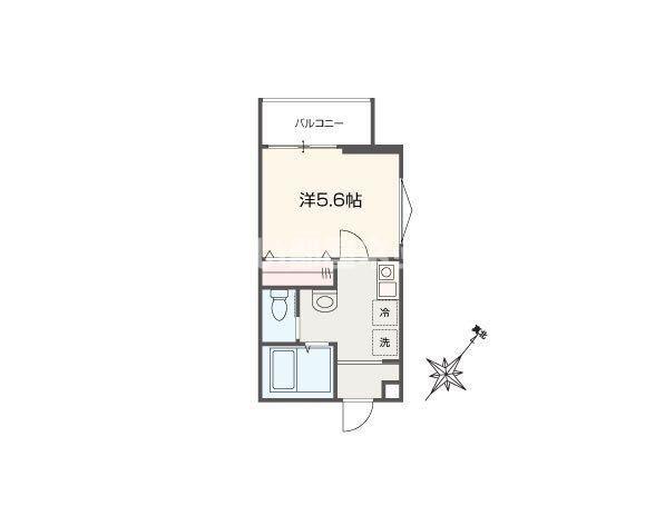 MELLAS武蔵藤沢(1K/1階)の間取り写真